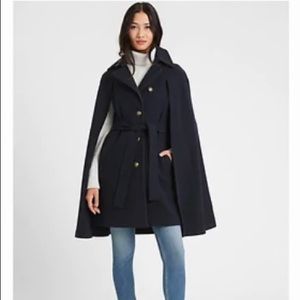Rare Banana Republic Italian Melton Cape Small NWT